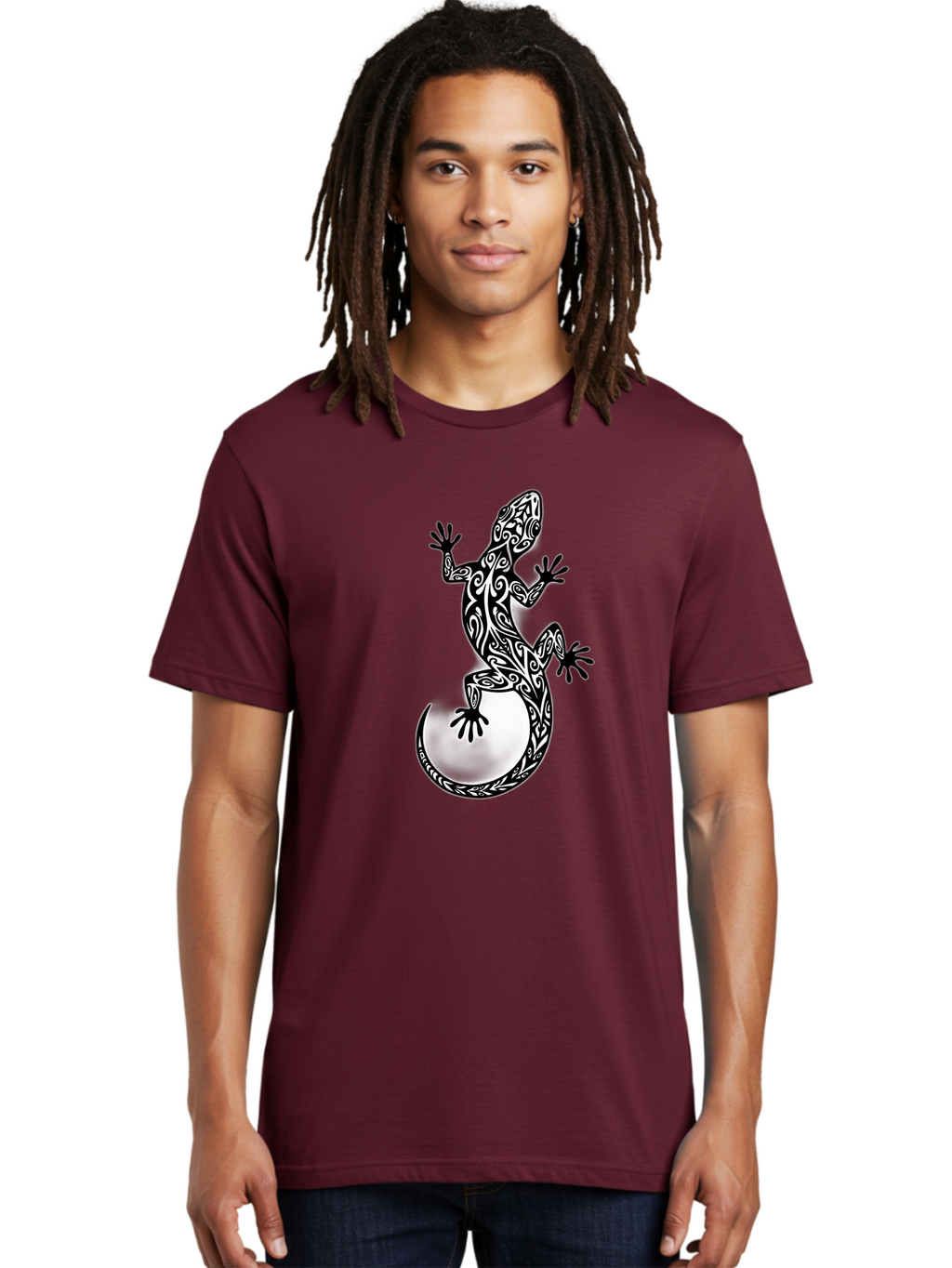 Gecko-Tribal-Art Men'S Graphic Tee, 100% Cotton, Comfortable Casual Summer Wear, Machine Washable, Vintage Camera, Old Camera, Antique Camera, Black Camera, Classic Photography, Photography Equipment, Nostalgic Device, Film Camera, Camera Art Bam481