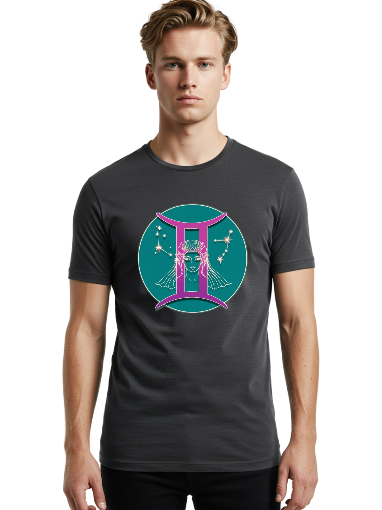 Gemini-Zodiac-Sign-1 Men'S Graphic Tee, 100% Cotton, Comfortable Casual Summer Wear, Machine Washable, Vintage Camera, Old Camera, Antique Camera, Black Camera, Classic Photography, Photography Equipment, Nostalgic Device, Film Camera, Bam485