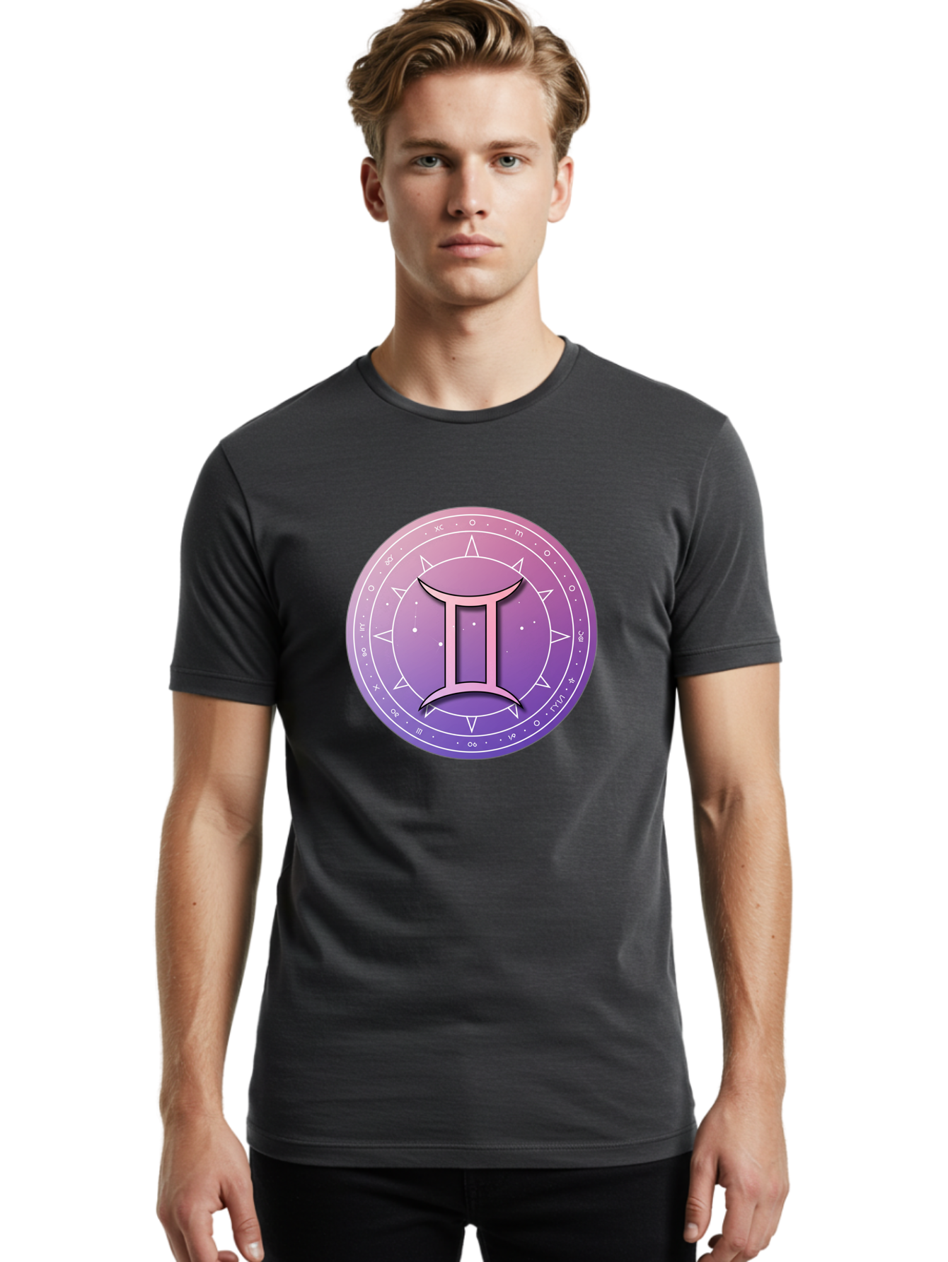 Gemini-Zodiac-Symbol Men'S Graphic Tee, 100% Cotton, Comfortable Casual Summer Wear, Machine Washable, Vintage Camera, Old Camera, Antique Camera, Black Camera, Classic Photography, Photography Equipment, Nostalgic Device, Film Camera, Bam487