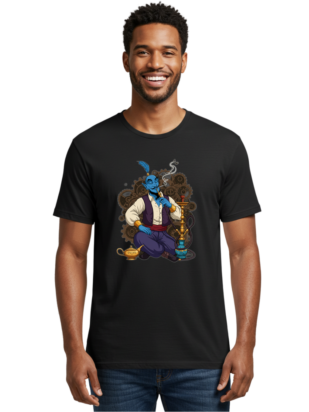 Genie-Relaxing-1 Men'S Graphic Tee, 100% Cotton, Comfortable Casual Summer Wear, Machine Washable, Vintage Camera, Old Camera, Antique Camera, Black Camera, Classic Photography, Photography Equipment, Nostalgic Device, Film Camera, Camera Art Bam493