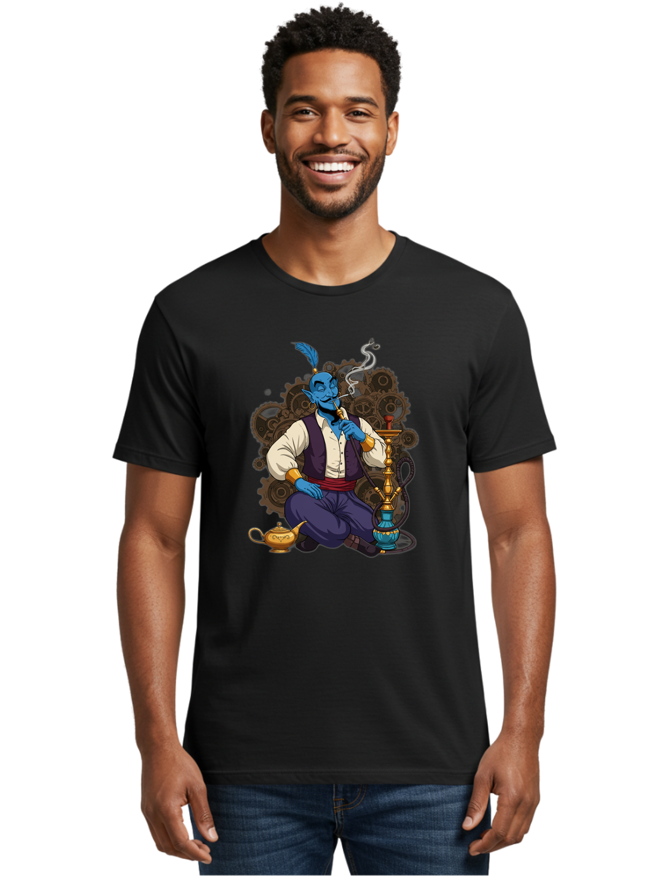 Genie-Relaxing-1 Men'S Graphic Tee, 100% Cotton, Comfortable Casual Summer Wear, Machine Washable, Vintage Camera, Old Camera, Antique Camera, Black Camera, Classic Photography, Photography Equipment, Nostalgic Device, Film Camera, Camera Art Bam493