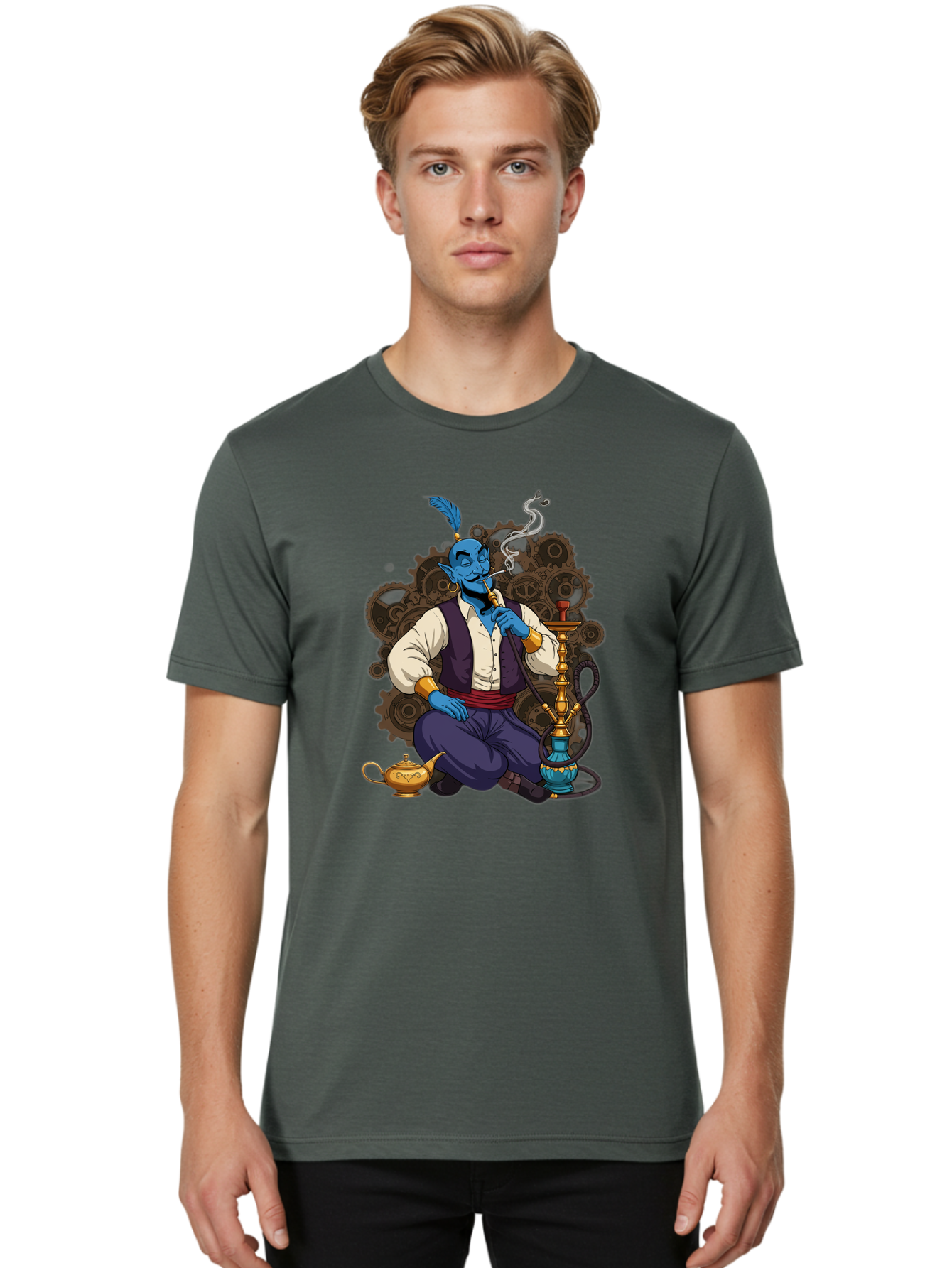 Genie-Relaxing-1 Men'S Graphic Tee, 100% Cotton, Comfortable Casual Summer Wear, Machine Washable, Vintage Camera, Old Camera, Antique Camera, Black Camera, Classic Photography, Photography Equipment, Nostalgic Device, Film Camera, Camera Art Bam493