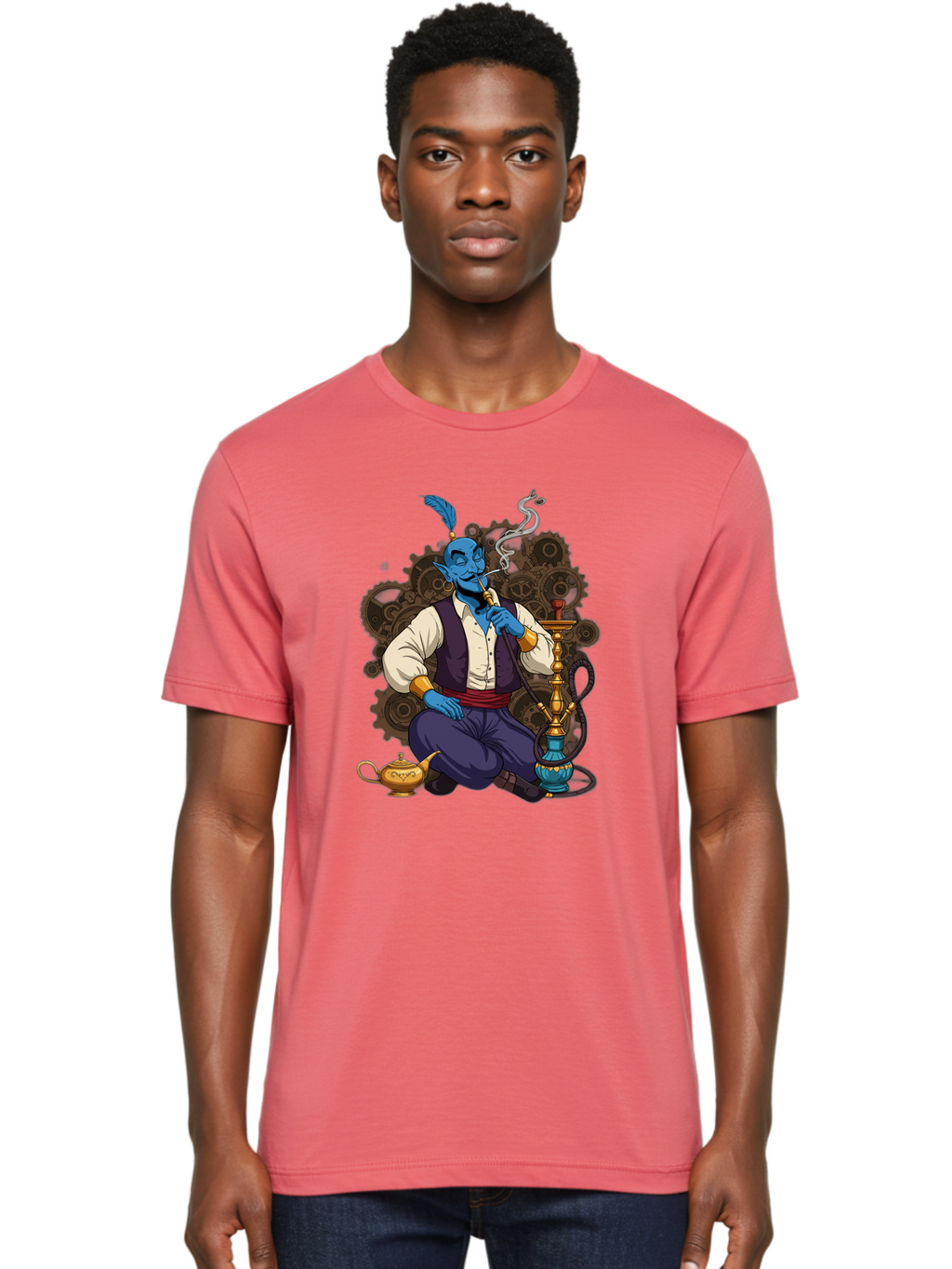 Genie-Relaxing-1 Men'S Graphic Tee, 100% Cotton, Comfortable Casual Summer Wear, Machine Washable, Vintage Camera, Old Camera, Antique Camera, Black Camera, Classic Photography, Photography Equipment, Nostalgic Device, Film Camera, Camera Art Bam493