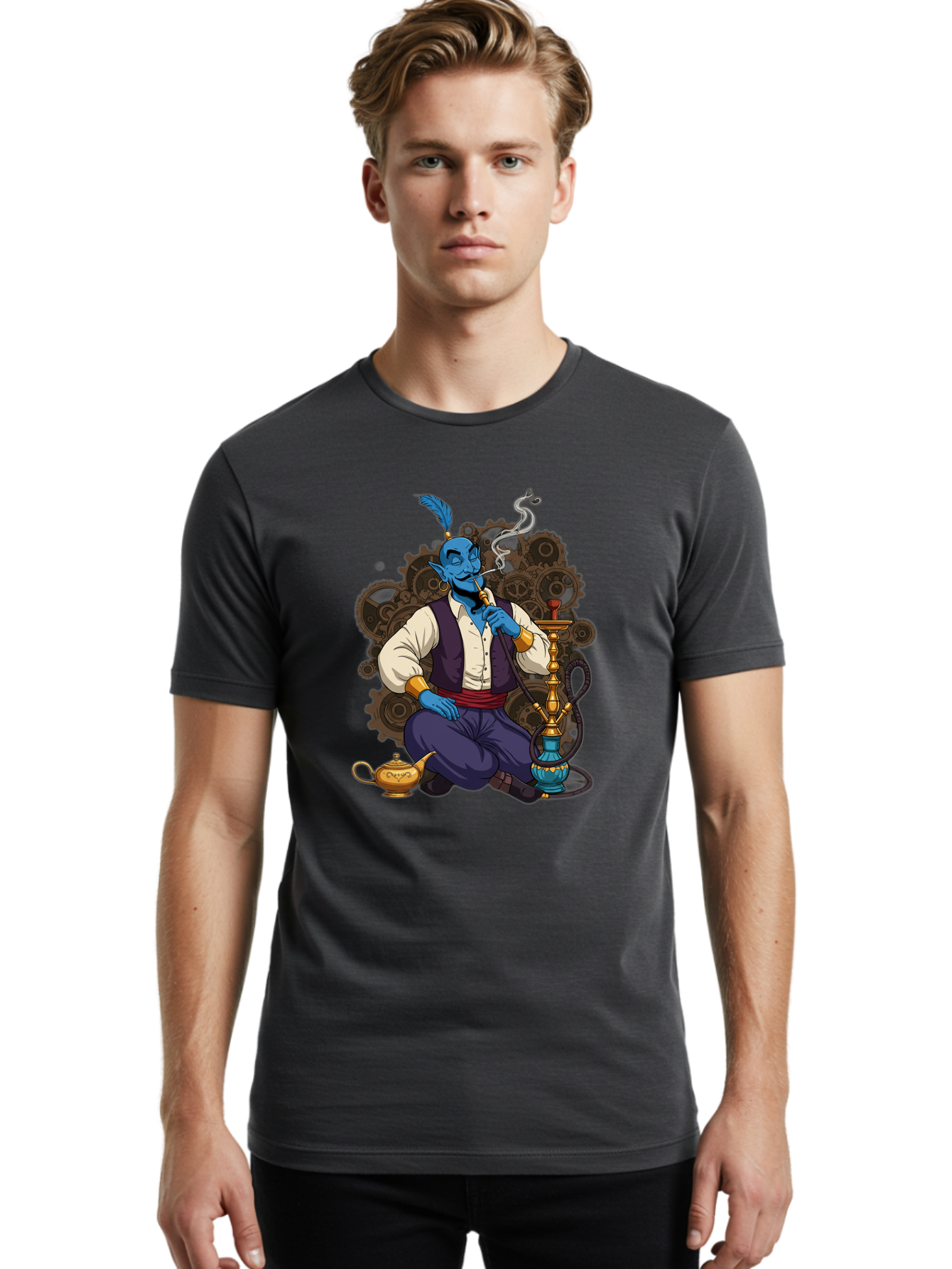 Genie-Relaxing-1 Men'S Graphic Tee, 100% Cotton, Comfortable Casual Summer Wear, Machine Washable, Vintage Camera, Old Camera, Antique Camera, Black Camera, Classic Photography, Photography Equipment, Nostalgic Device, Film Camera, Camera Art Bam493