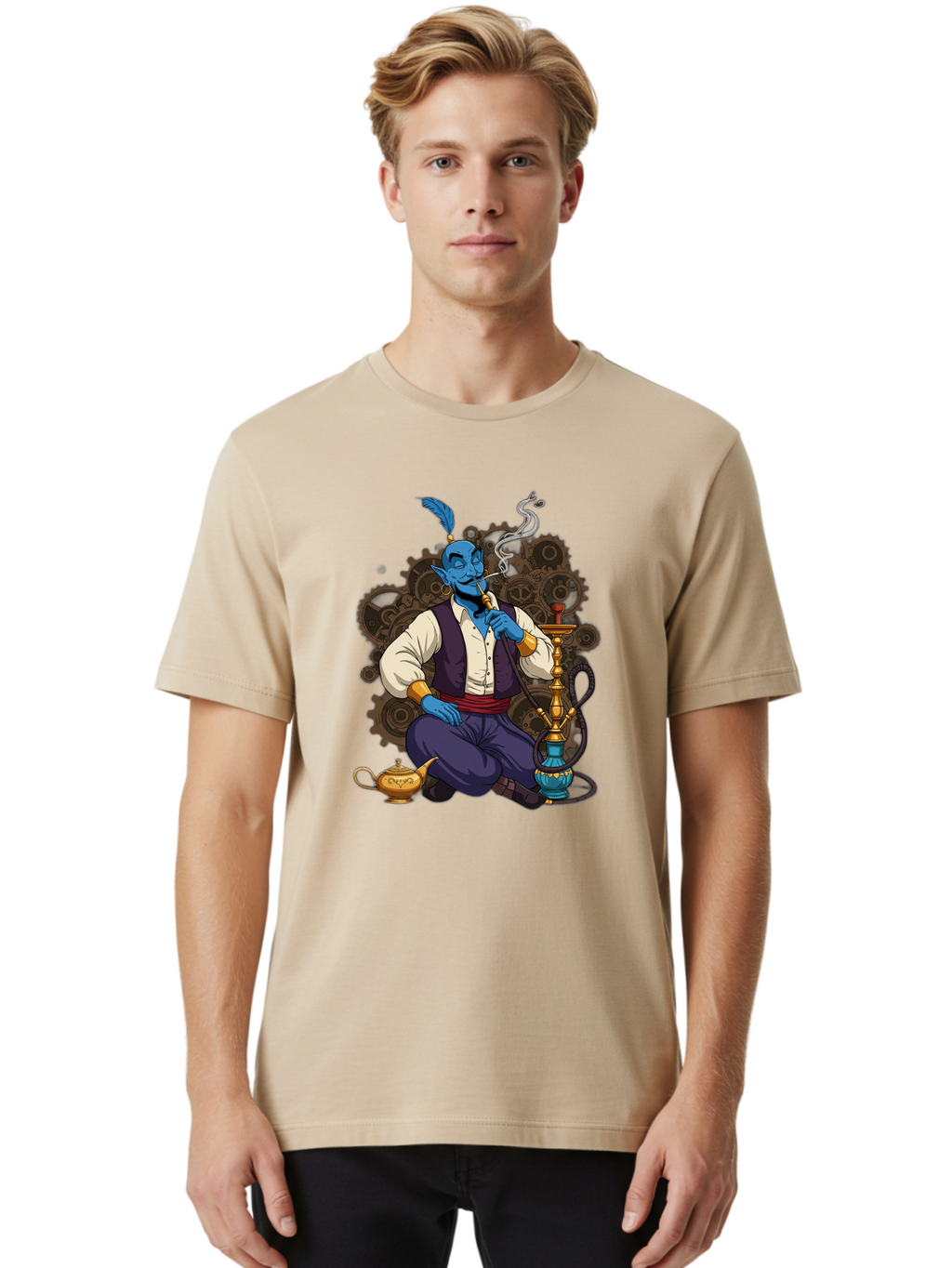 Genie-Relaxing-1 Men'S Graphic Tee, 100% Cotton, Comfortable Casual Summer Wear, Machine Washable, Vintage Camera, Old Camera, Antique Camera, Black Camera, Classic Photography, Photography Equipment, Nostalgic Device, Film Camera, Camera Art Bam493