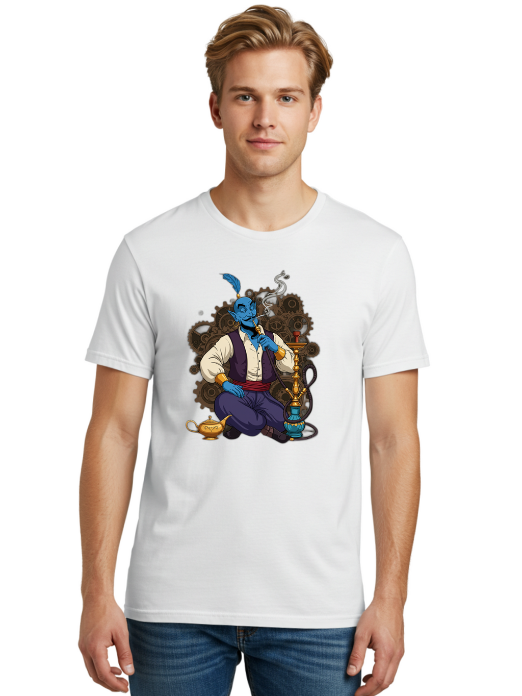 Genie-Relaxing-1 Men'S Graphic Tee, 100% Cotton, Comfortable Casual Summer Wear, Machine Washable, Vintage Camera, Old Camera, Antique Camera, Black Camera, Classic Photography, Photography Equipment, Nostalgic Device, Film Camera, Camera Art Bam493
