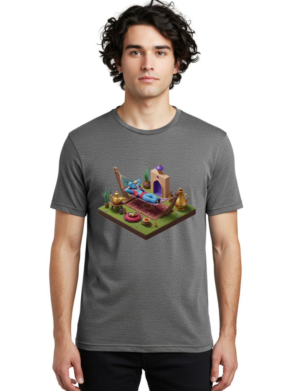 Genie-Relaxing Men'S Graphic Tee, 100% Cotton, Comfortable Casual Summer Wear, Machine Washable, Vintage Camera, Old Camera, Antique Camera, Black Camera, Classic Photography, Photography Equipment, Nostalgic Device, Film Camera, Camera Art Bam494