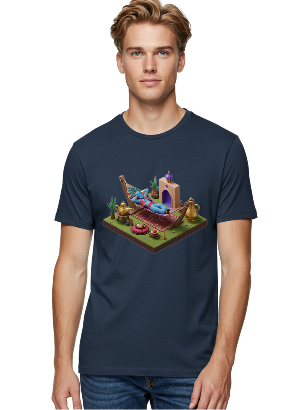 Genie-Relaxing Men'S Graphic Tee, 100% Cotton, Comfortable Casual Summer Wear, Machine Washable, Vintage Camera, Old Camera, Antique Camera, Black Camera, Classic Photography, Photography Equipment, Nostalgic Device, Film Camera, Camera Art Bam494