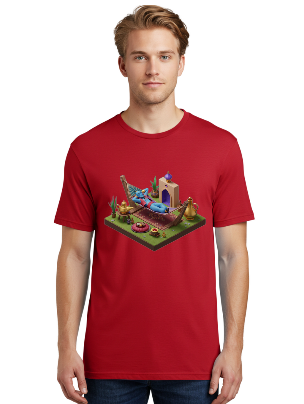 Genie-Relaxing Men'S Graphic Tee, 100% Cotton, Comfortable Casual Summer Wear, Machine Washable, Vintage Camera, Old Camera, Antique Camera, Black Camera, Classic Photography, Photography Equipment, Nostalgic Device, Film Camera, Camera Art Bam494
