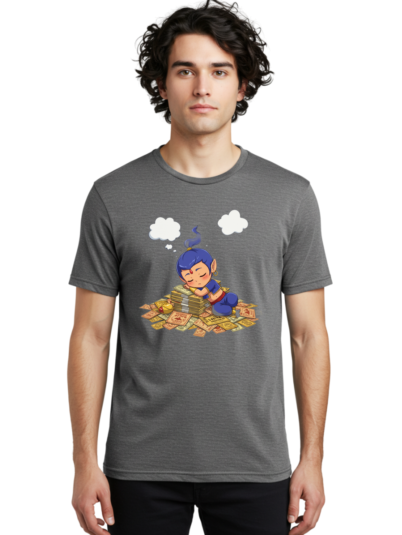 Genie-Sleeping-On-Money Men'S Graphic Tee, 100% Cotton, Comfortable Casual Summer Wear, Machine Washable, Vintage Camera, Old Camera, Antique Camera, Black Camera, Classic Photography, Photography Equipment, Nostalgic Device, Film Camera, Bam495
