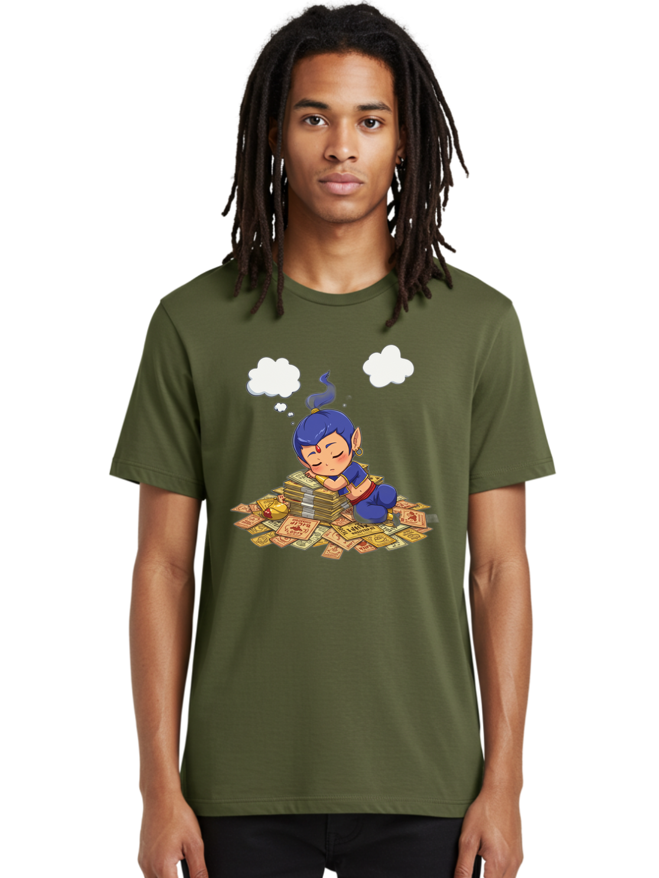 Genie-Sleeping-On-Money Men'S Graphic Tee, 100% Cotton, Comfortable Casual Summer Wear, Machine Washable, Vintage Camera, Old Camera, Antique Camera, Black Camera, Classic Photography, Photography Equipment, Nostalgic Device, Film Camera, Bam495