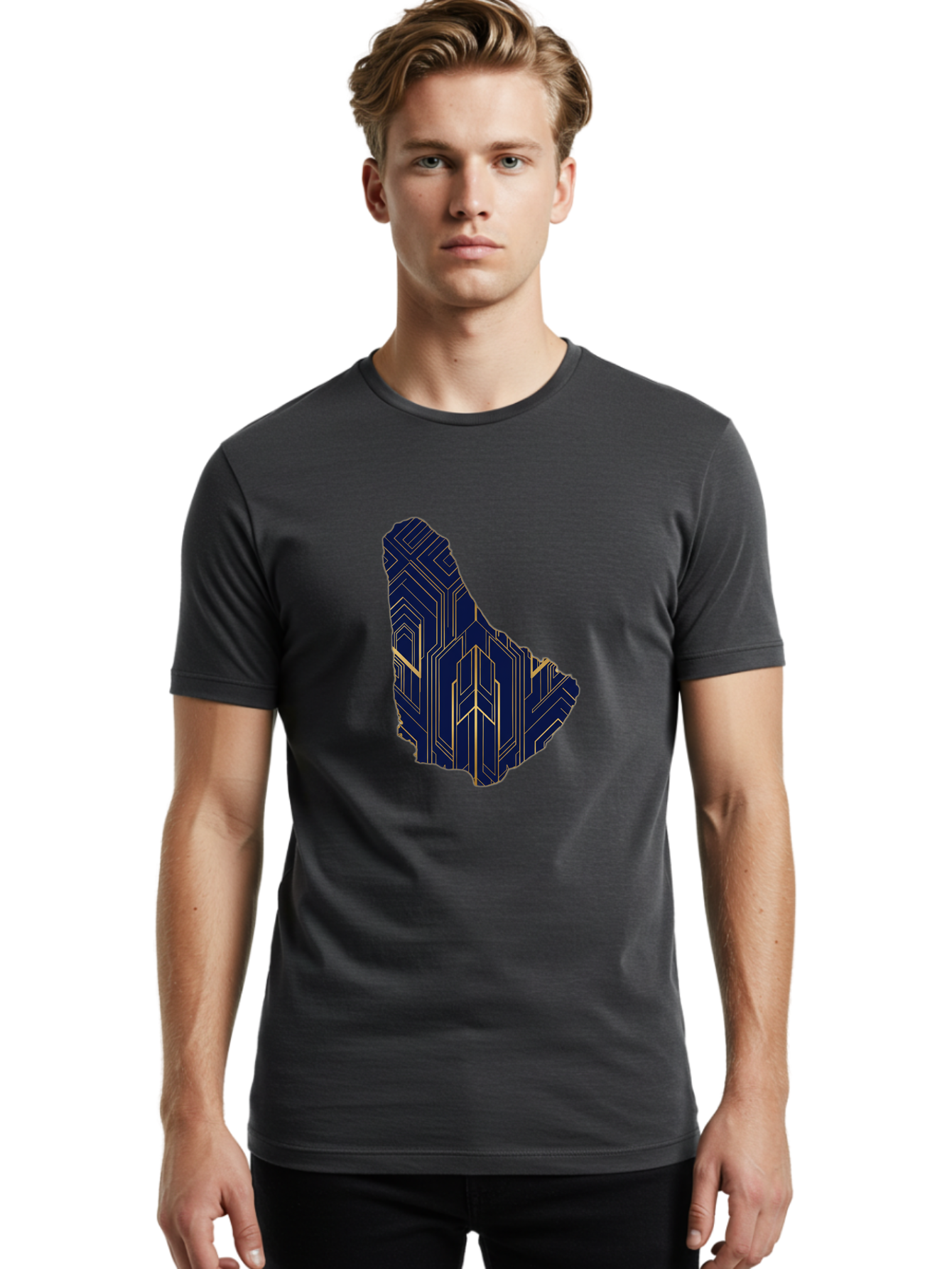 Geometric-Patterned-Shape Men'S Graphic Tee, 100% Cotton, Comfortable Casual Summer Wear, Machine Washable, Vintage Camera, Old Camera, Antique Camera, Black Camera, Classic Photography, Photography Equipment, Nostalgic Device, Film Camera, Bam499
