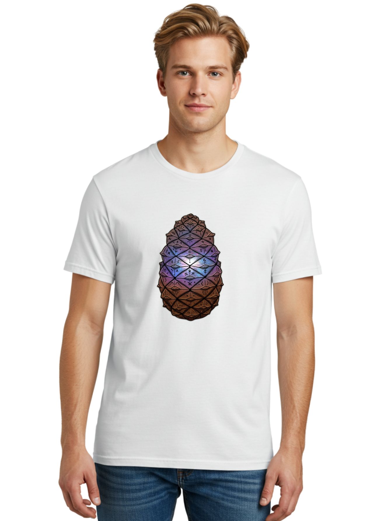 Geometric-Pinecone Men'S Graphic Tee, 100% Cotton, Comfortable Casual Summer Wear, Machine Washable, Vintage Camera, Old Camera, Antique Camera, Black Camera, Classic Photography, Photography Equipment, Nostalgic Device, Film Camera, Bam500