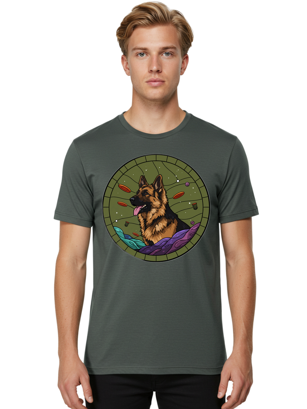 German-Shepherd Men'S Graphic Tee, 100% Cotton, Comfortable Casual Summer Wear, Machine Washable, Vintage Camera, Old Camera, Antique Camera, Black Camera, Classic Photography, Photography Equipment, Nostalgic Device, Film Camera, Camera Art Bam502