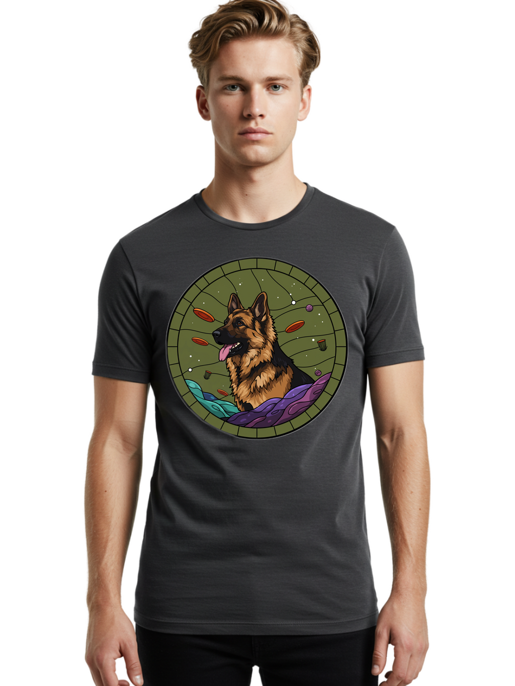 German-Shepherd Men'S Graphic Tee, 100% Cotton, Comfortable Casual Summer Wear, Machine Washable, Vintage Camera, Old Camera, Antique Camera, Black Camera, Classic Photography, Photography Equipment, Nostalgic Device, Film Camera, Camera Art Bam502