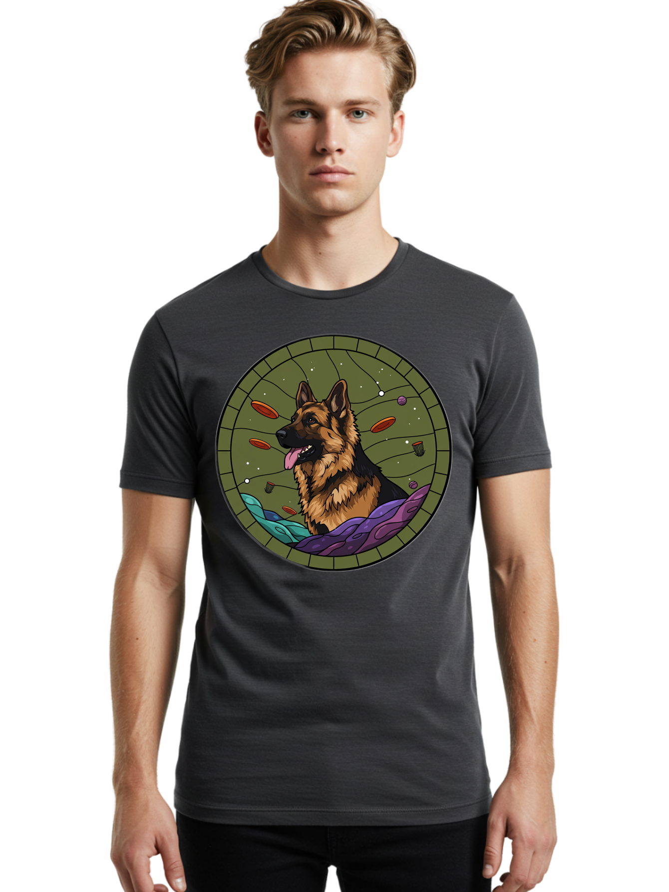 German-Shepherd Men'S Graphic Tee, 100% Cotton, Comfortable Casual Summer Wear, Machine Washable, Vintage Camera, Old Camera, Antique Camera, Black Camera, Classic Photography, Photography Equipment, Nostalgic Device, Film Camera, Camera Art Bam502
