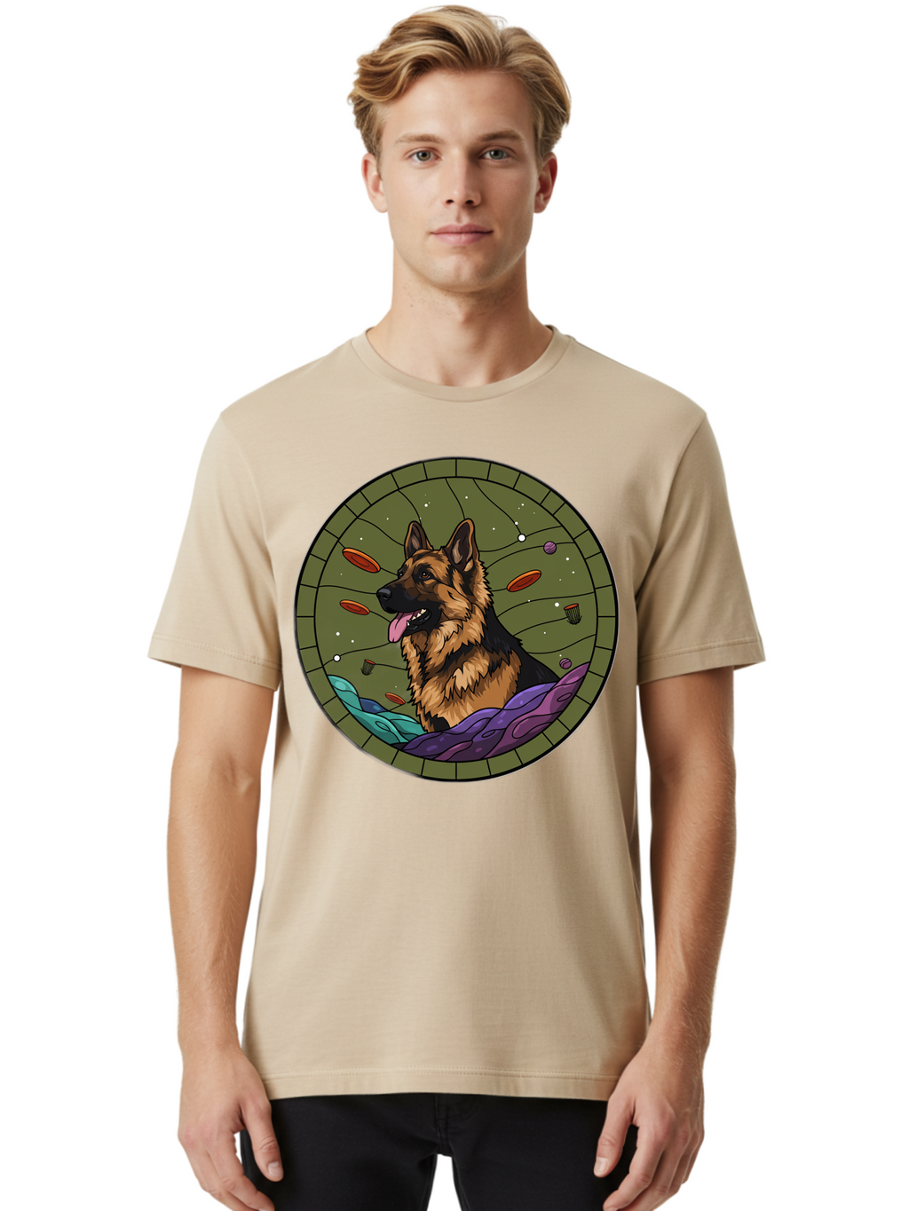 German-Shepherd Men'S Graphic Tee, 100% Cotton, Comfortable Casual Summer Wear, Machine Washable, Vintage Camera, Old Camera, Antique Camera, Black Camera, Classic Photography, Photography Equipment, Nostalgic Device, Film Camera, Camera Art Bam502