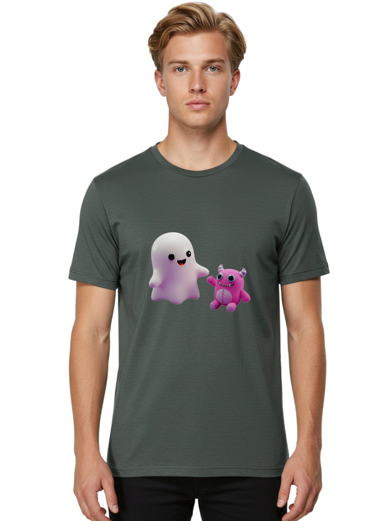 Ghost-And-Monster-Friends Men'S Graphic Tee, 100% Cotton, Comfortable Casual Summer Wear, Machine Washable, Vintage Camera, Old Camera, Antique Camera, Black Camera, Classic Photography, Photography Equipment, Nostalgic Device, Film Camera, Bam503