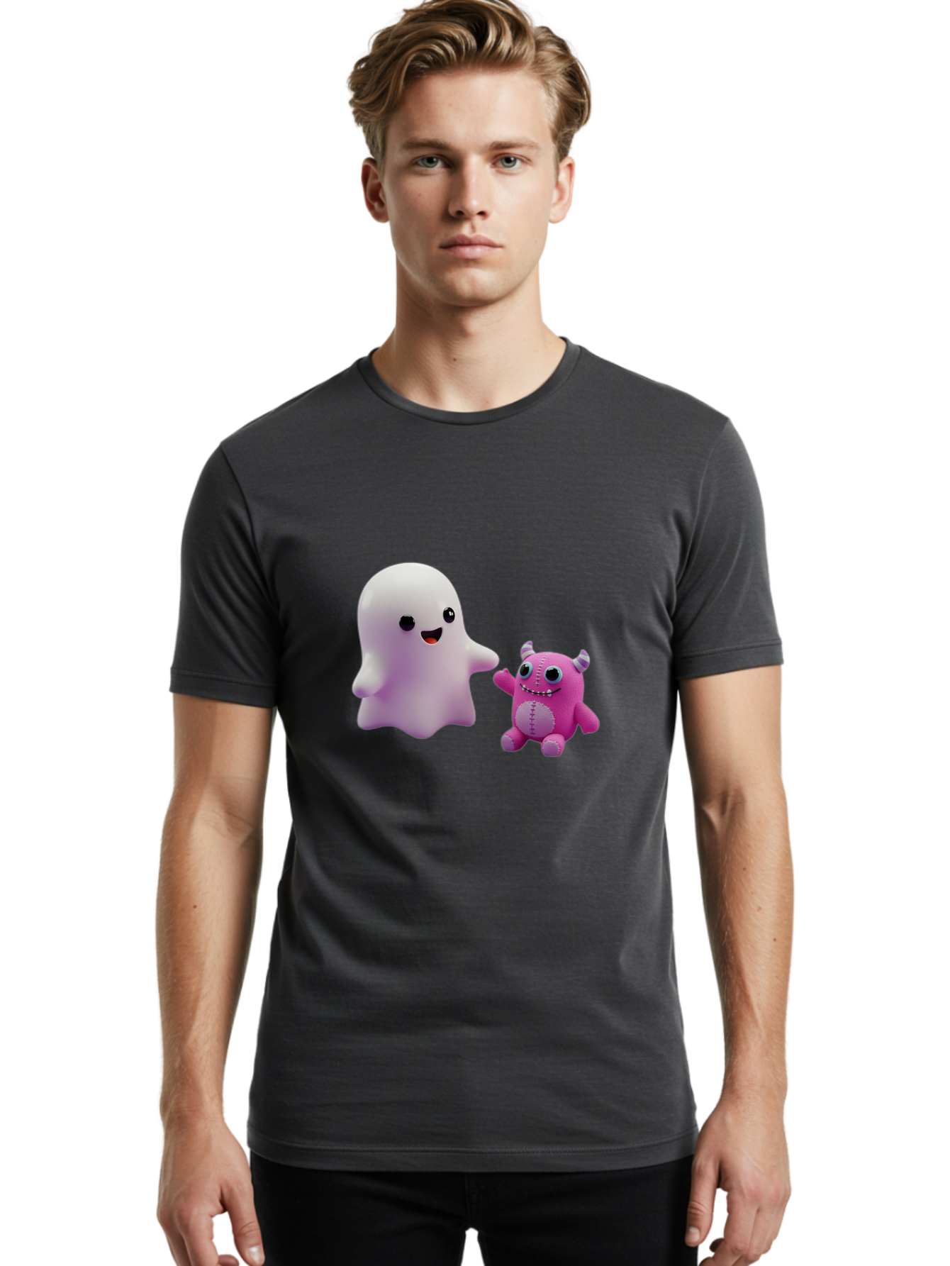 Ghost-And-Monster-Friends Men'S Graphic Tee, 100% Cotton, Comfortable Casual Summer Wear, Machine Washable, Vintage Camera, Old Camera, Antique Camera, Black Camera, Classic Photography, Photography Equipment, Nostalgic Device, Film Camera, Bam503