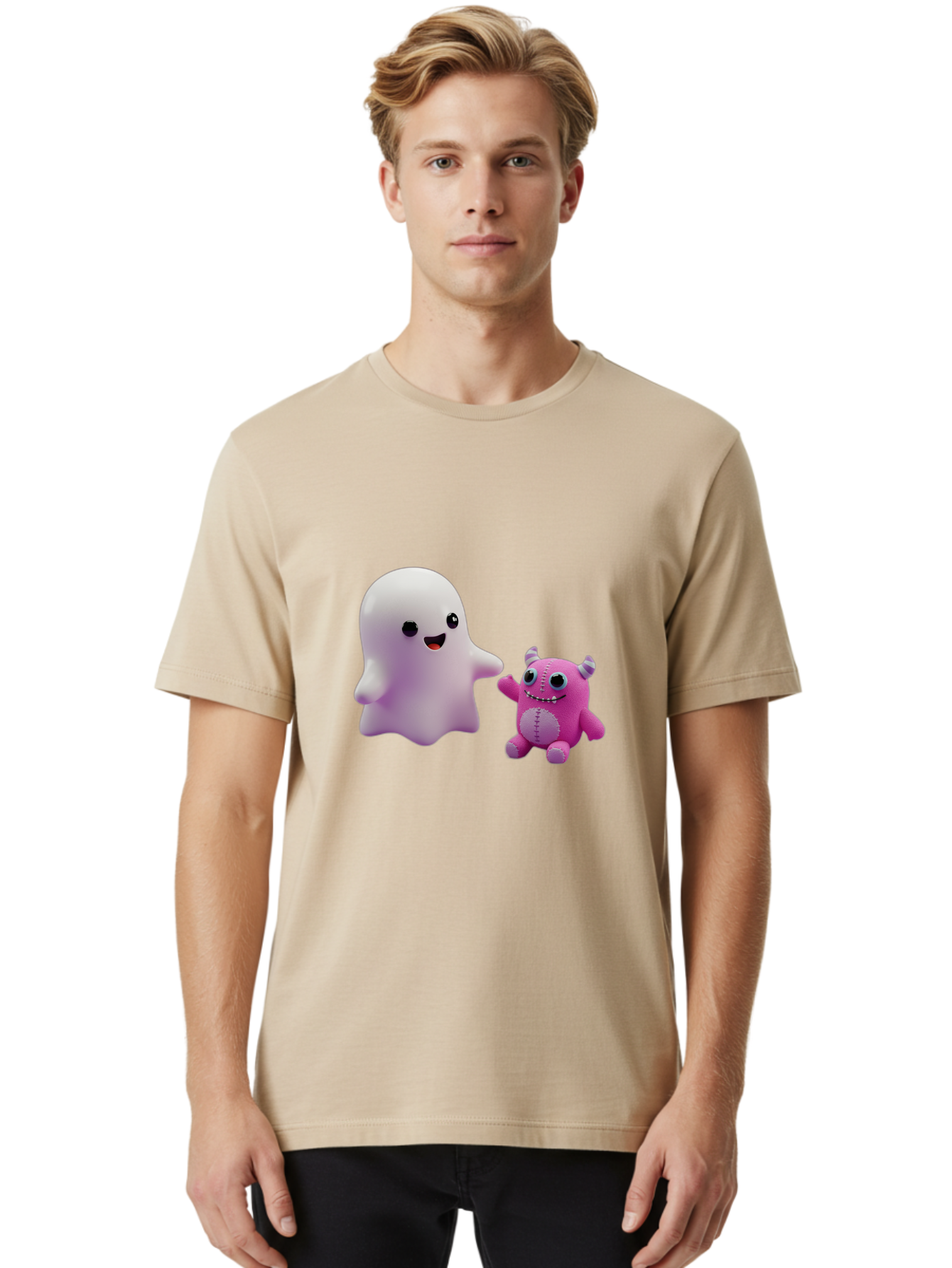 Ghost-And-Monster-Friends Men'S Graphic Tee, 100% Cotton, Comfortable Casual Summer Wear, Machine Washable, Vintage Camera, Old Camera, Antique Camera, Black Camera, Classic Photography, Photography Equipment, Nostalgic Device, Film Camera, Bam503
