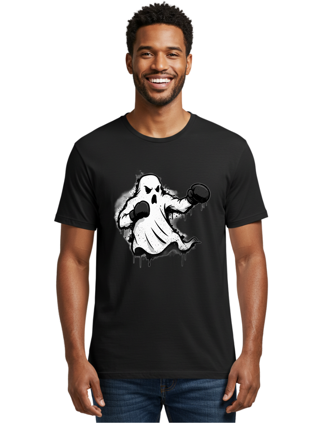 Ghost-Boxer-1 Men'S Graphic Tee, 100% Cotton, Comfortable Casual Summer Wear, Machine Washable, Vintage Camera, Old Camera, Antique Camera, Black Camera, Classic Photography, Photography Equipment, Nostalgic Device, Film Camera, Camera Art Bam504