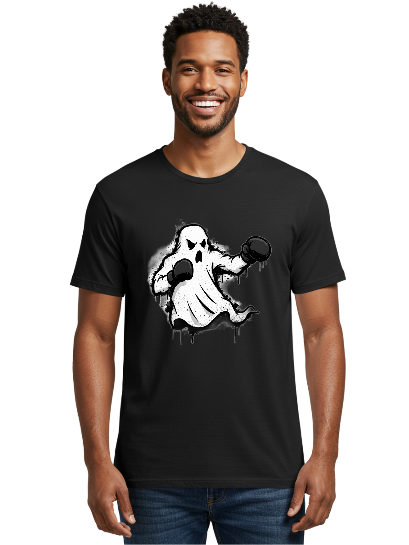 Ghost-Boxer-1 Men'S Graphic Tee, 100% Cotton, Comfortable Casual Summer Wear, Machine Washable, Vintage Camera, Old Camera, Antique Camera, Black Camera, Classic Photography, Photography Equipment, Nostalgic Device, Film Camera, Camera Art Bam504