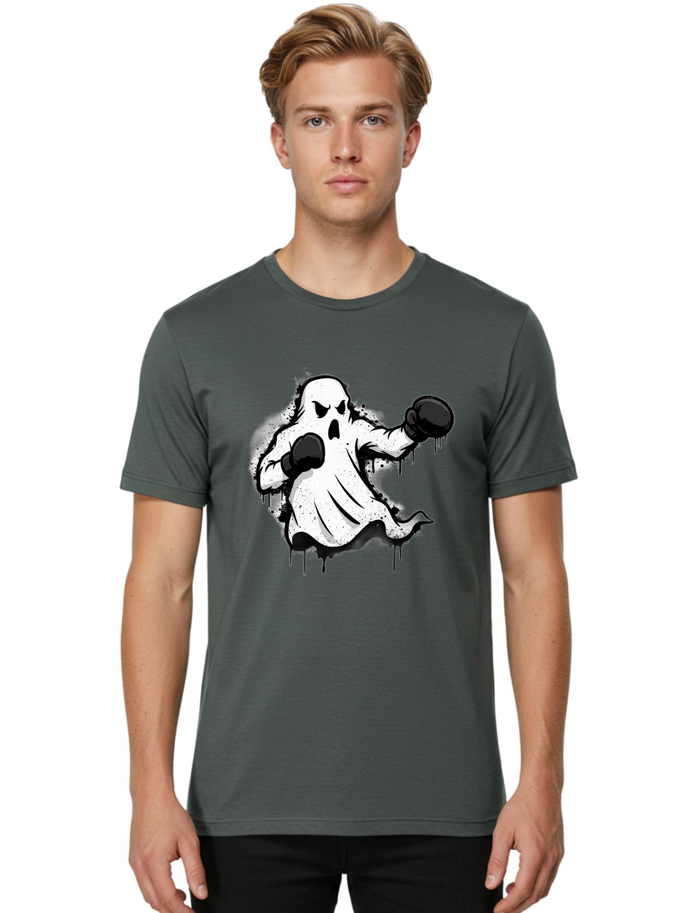 Ghost-Boxer-1 Men'S Graphic Tee, 100% Cotton, Comfortable Casual Summer Wear, Machine Washable, Vintage Camera, Old Camera, Antique Camera, Black Camera, Classic Photography, Photography Equipment, Nostalgic Device, Film Camera, Camera Art Bam504