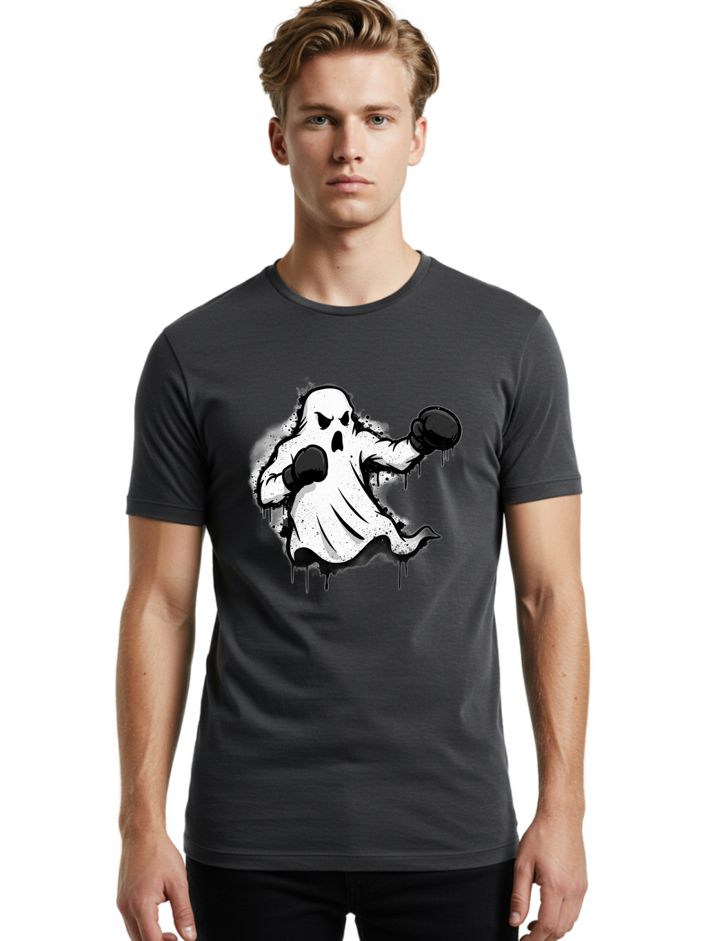 Ghost-Boxer-1 Men'S Graphic Tee, 100% Cotton, Comfortable Casual Summer Wear, Machine Washable, Vintage Camera, Old Camera, Antique Camera, Black Camera, Classic Photography, Photography Equipment, Nostalgic Device, Film Camera, Camera Art Bam504