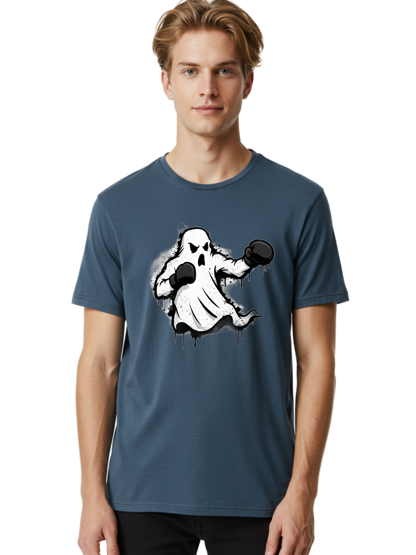 Ghost-Boxer-1 Men'S Graphic Tee, 100% Cotton, Comfortable Casual Summer Wear, Machine Washable, Vintage Camera, Old Camera, Antique Camera, Black Camera, Classic Photography, Photography Equipment, Nostalgic Device, Film Camera, Camera Art Bam504