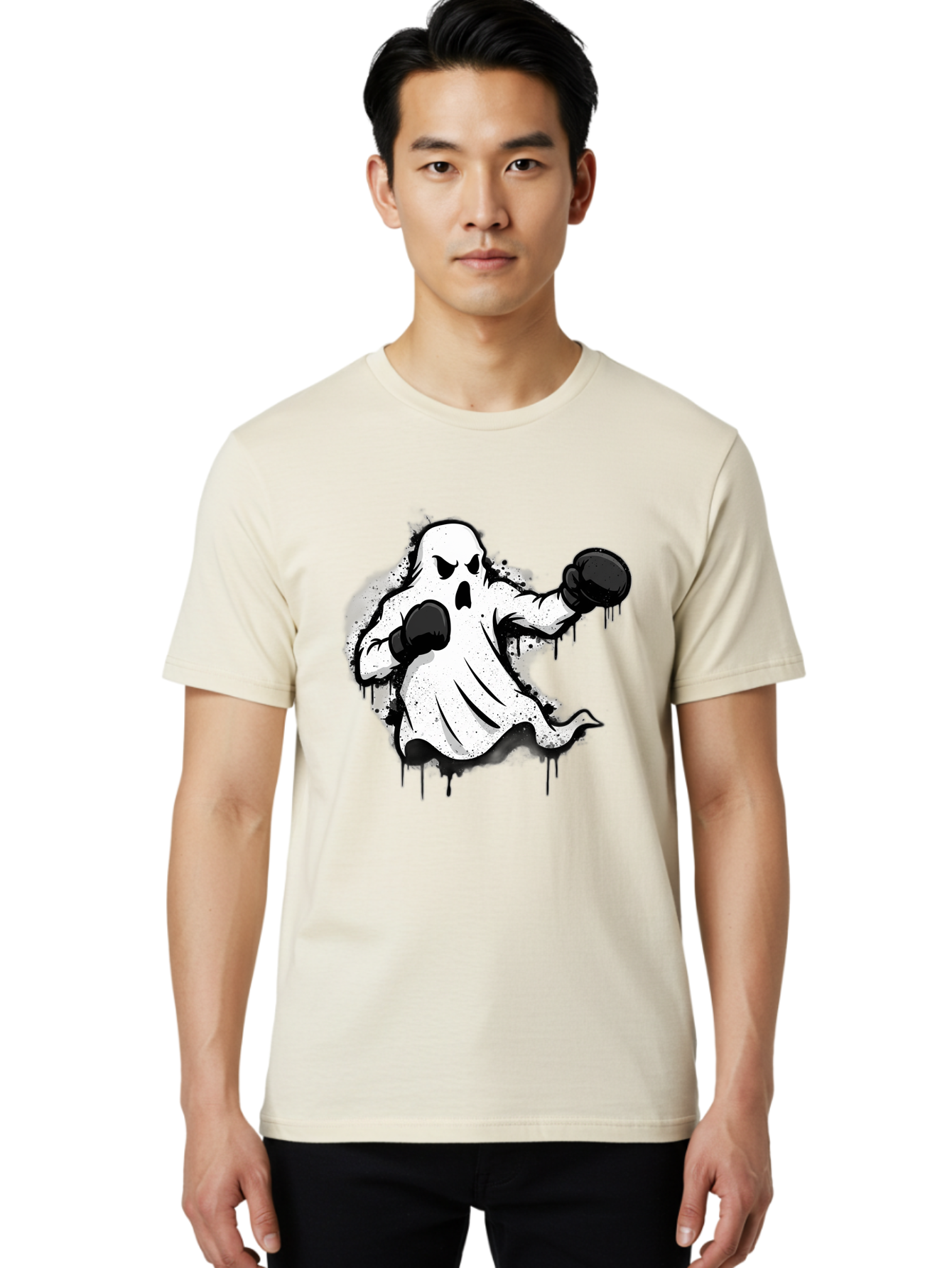 Ghost-Boxer-1 Men'S Graphic Tee, 100% Cotton, Comfortable Casual Summer Wear, Machine Washable, Vintage Camera, Old Camera, Antique Camera, Black Camera, Classic Photography, Photography Equipment, Nostalgic Device, Film Camera, Camera Art Bam504