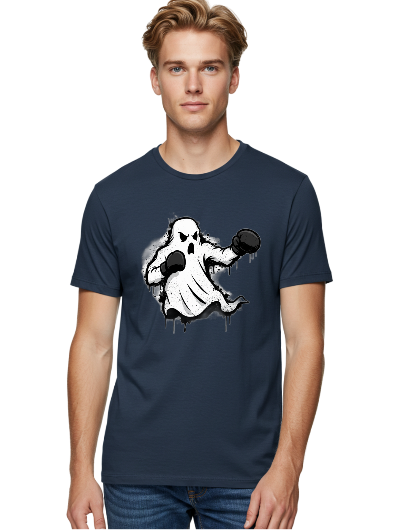 Ghost-Boxer-1 Men'S Graphic Tee, 100% Cotton, Comfortable Casual Summer Wear, Machine Washable, Vintage Camera, Old Camera, Antique Camera, Black Camera, Classic Photography, Photography Equipment, Nostalgic Device, Film Camera, Camera Art Bam504