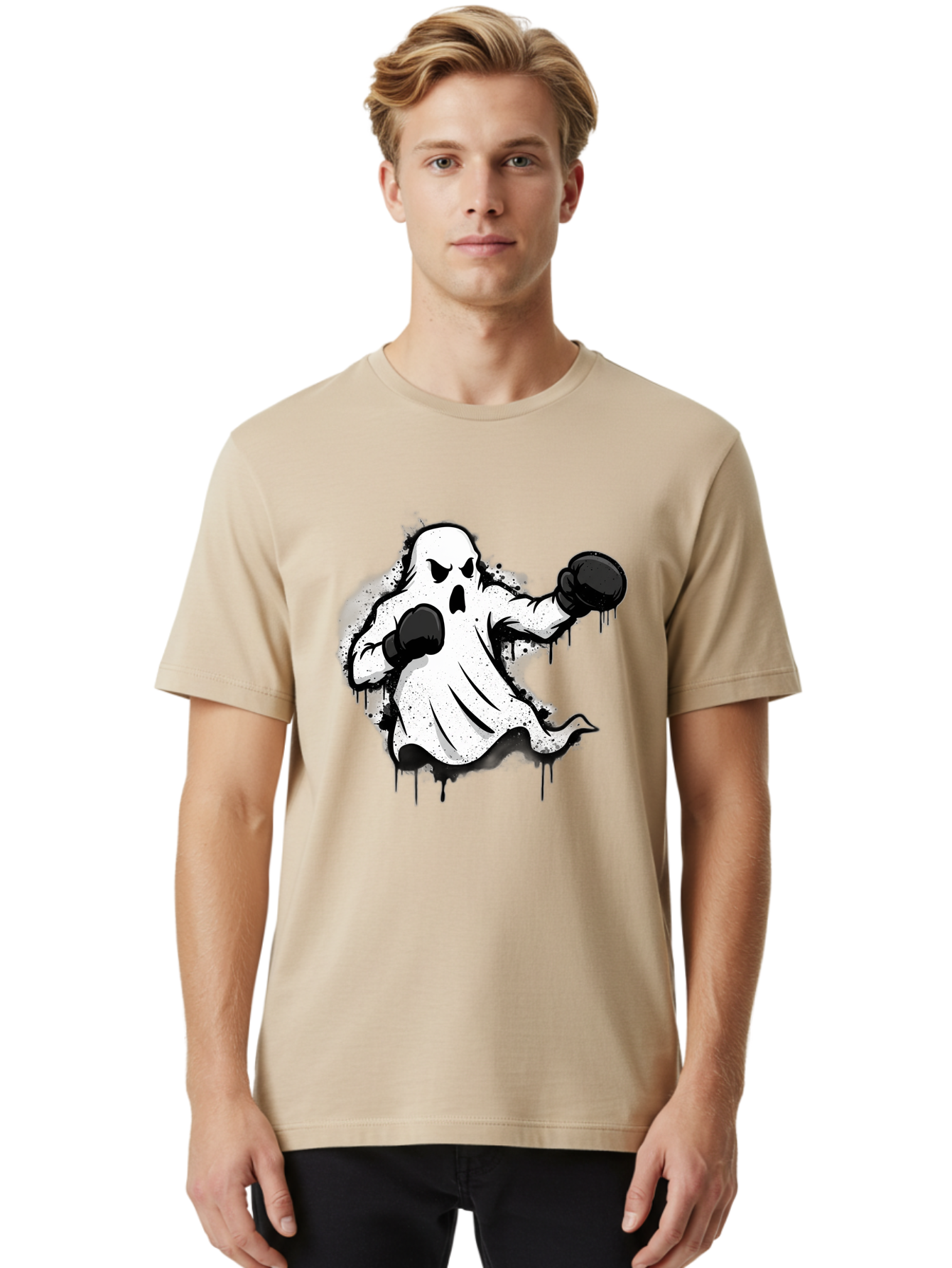 Ghost-Boxer-1 Men'S Graphic Tee, 100% Cotton, Comfortable Casual Summer Wear, Machine Washable, Vintage Camera, Old Camera, Antique Camera, Black Camera, Classic Photography, Photography Equipment, Nostalgic Device, Film Camera, Camera Art Bam504