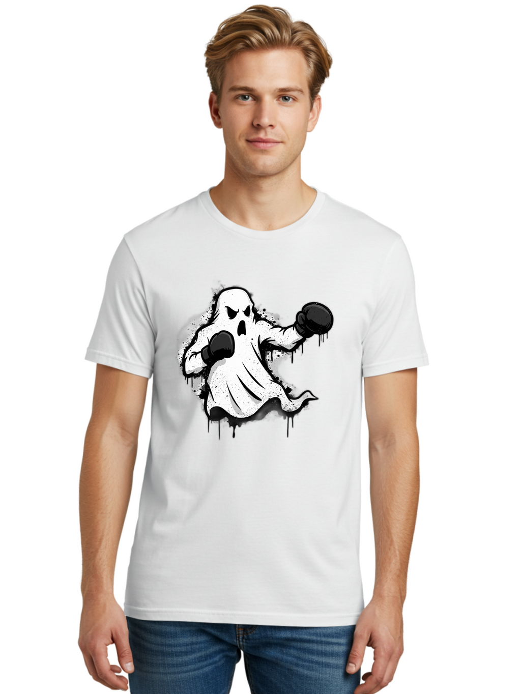 Ghost-Boxer-1 Men'S Graphic Tee, 100% Cotton, Comfortable Casual Summer Wear, Machine Washable, Vintage Camera, Old Camera, Antique Camera, Black Camera, Classic Photography, Photography Equipment, Nostalgic Device, Film Camera, Camera Art Bam504
