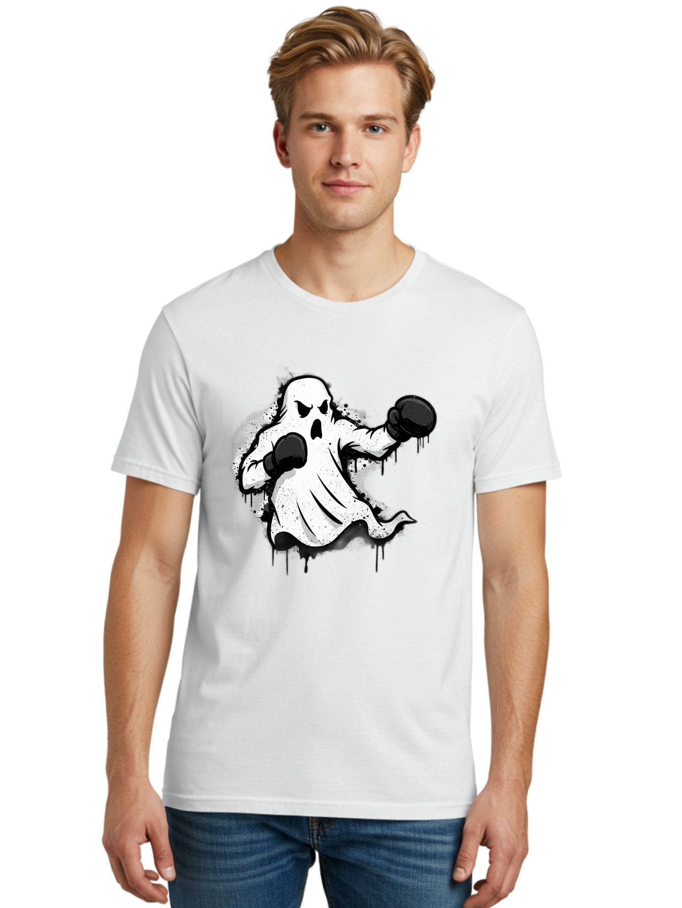 Ghost-Boxer-1 Men'S Graphic Tee, 100% Cotton, Comfortable Casual Summer Wear, Machine Washable, Vintage Camera, Old Camera, Antique Camera, Black Camera, Classic Photography, Photography Equipment, Nostalgic Device, Film Camera, Camera Art Bam504