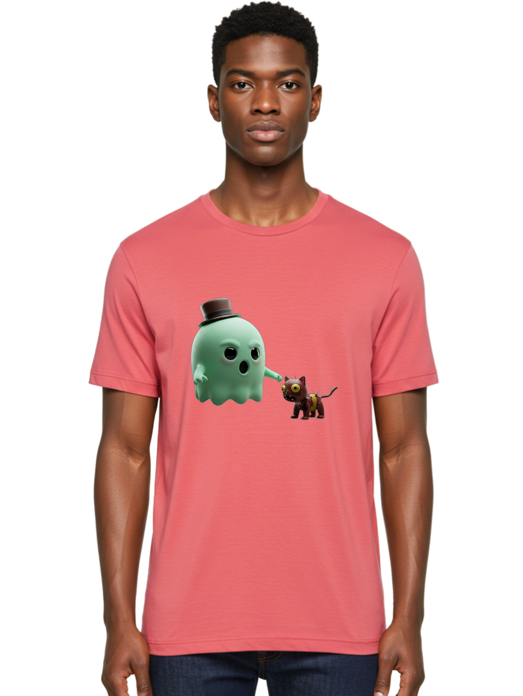 Ghost-Cat Men'S Graphic Tee, 100% Cotton, Comfortable Casual Summer Wear, Machine Washable, Vintage Camera, Old Camera, Antique Camera, Black Camera, Classic Photography, Photography Equipment, Nostalgic Device, Film Camera, Camera Art Bam510
