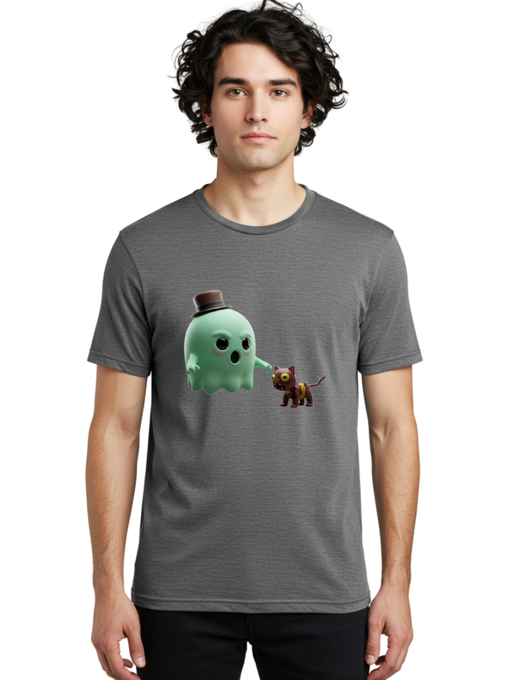 Ghost-Cat Men'S Graphic Tee, 100% Cotton, Comfortable Casual Summer Wear, Machine Washable, Vintage Camera, Old Camera, Antique Camera, Black Camera, Classic Photography, Photography Equipment, Nostalgic Device, Film Camera, Camera Art Bam510
