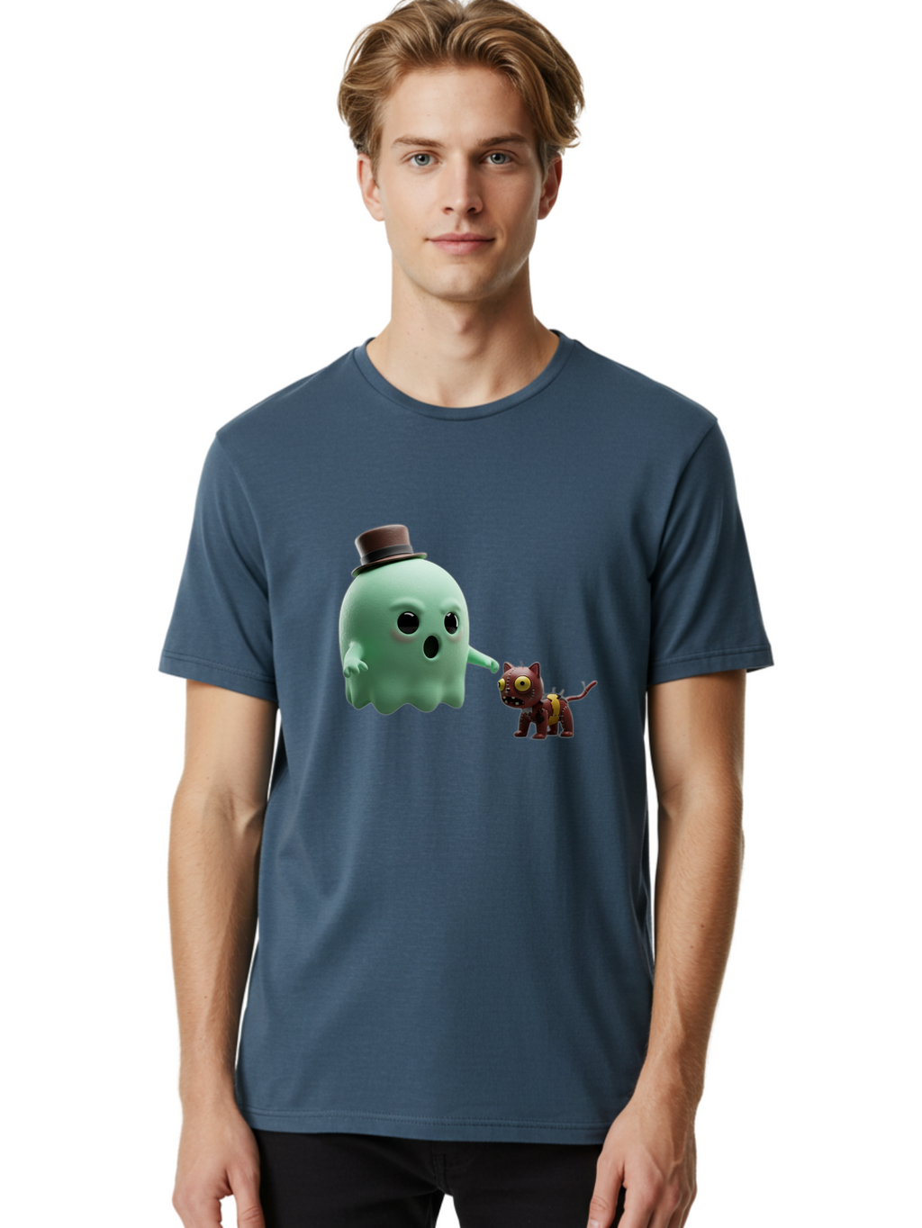 Ghost-Cat Men'S Graphic Tee, 100% Cotton, Comfortable Casual Summer Wear, Machine Washable, Vintage Camera, Old Camera, Antique Camera, Black Camera, Classic Photography, Photography Equipment, Nostalgic Device, Film Camera, Camera Art Bam510