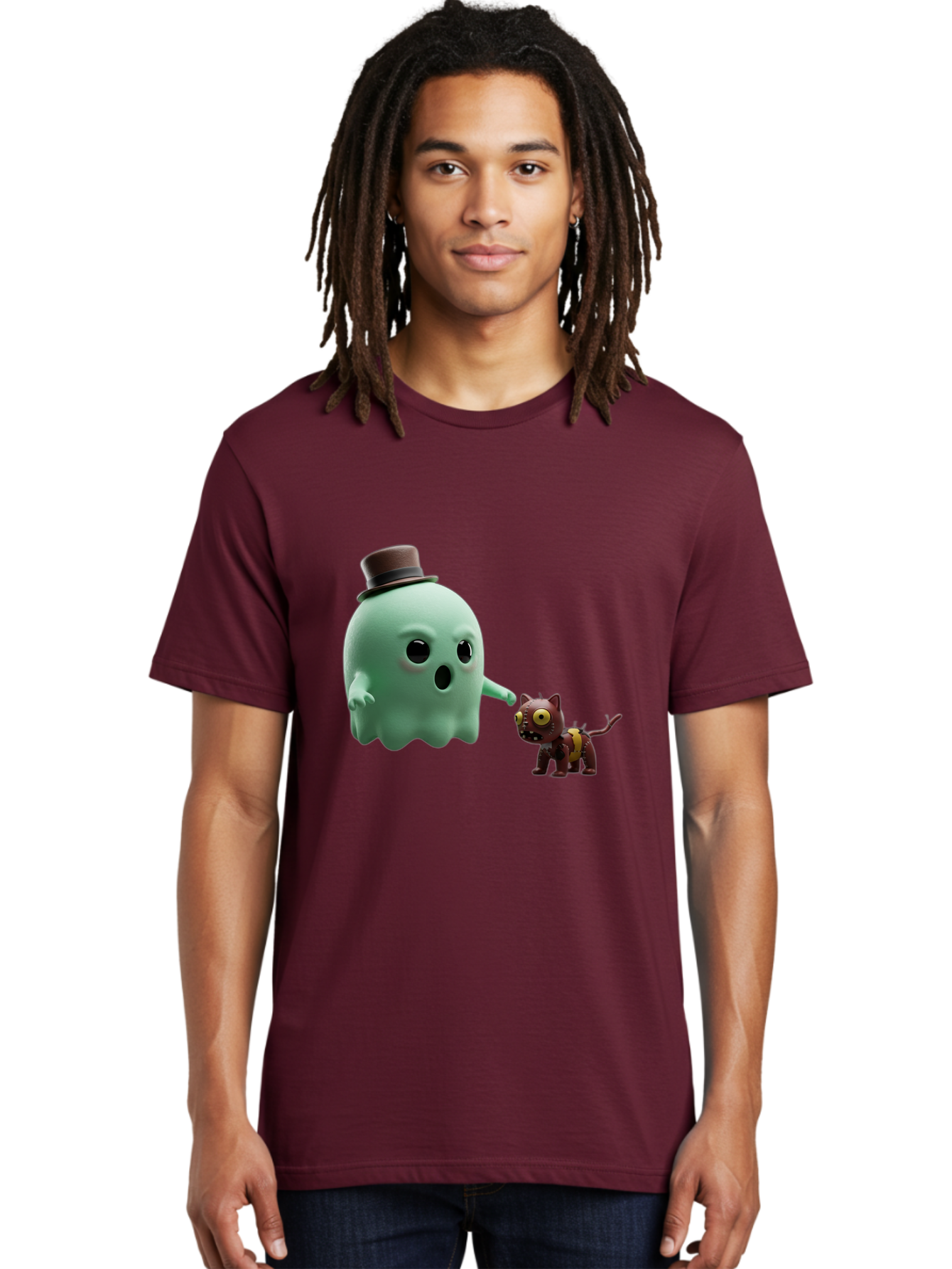 Ghost-Cat Men'S Graphic Tee, 100% Cotton, Comfortable Casual Summer Wear, Machine Washable, Vintage Camera, Old Camera, Antique Camera, Black Camera, Classic Photography, Photography Equipment, Nostalgic Device, Film Camera, Camera Art Bam510