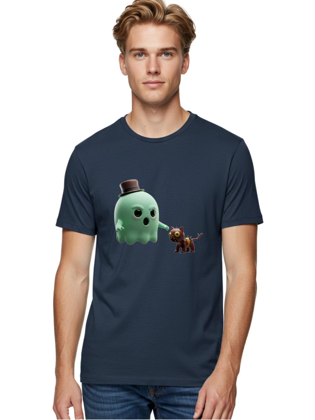 Ghost-Cat Men'S Graphic Tee, 100% Cotton, Comfortable Casual Summer Wear, Machine Washable, Vintage Camera, Old Camera, Antique Camera, Black Camera, Classic Photography, Photography Equipment, Nostalgic Device, Film Camera, Camera Art Bam510