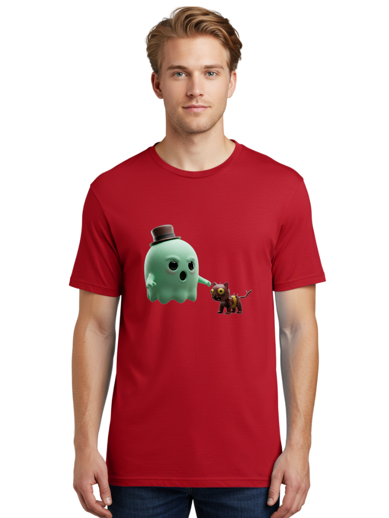 Ghost-Cat Men'S Graphic Tee, 100% Cotton, Comfortable Casual Summer Wear, Machine Washable, Vintage Camera, Old Camera, Antique Camera, Black Camera, Classic Photography, Photography Equipment, Nostalgic Device, Film Camera, Camera Art Bam510