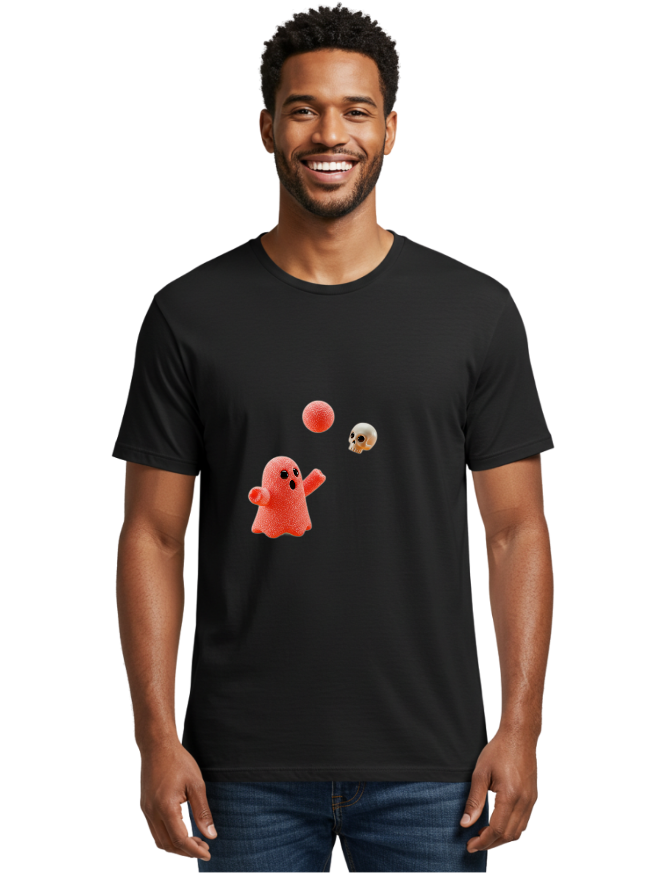Ghost-Catching-Skull-Ball Men'S Graphic Tee, 100% Cotton, Comfortable Casual Summer Wear, Machine Washable, Vintage Camera, Old Camera, Antique Camera, Black Camera, Classic Photography, Photography Equipment, Nostalgic Device, Film Camera, Bam511