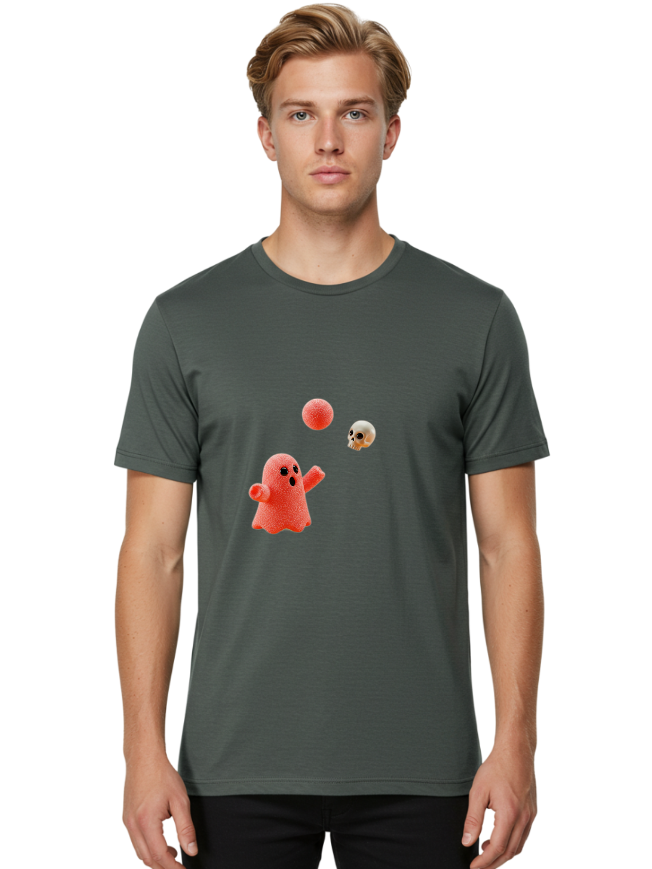 Ghost-Catching-Skull-Ball Men'S Graphic Tee, 100% Cotton, Comfortable Casual Summer Wear, Machine Washable, Vintage Camera, Old Camera, Antique Camera, Black Camera, Classic Photography, Photography Equipment, Nostalgic Device, Film Camera, Bam511