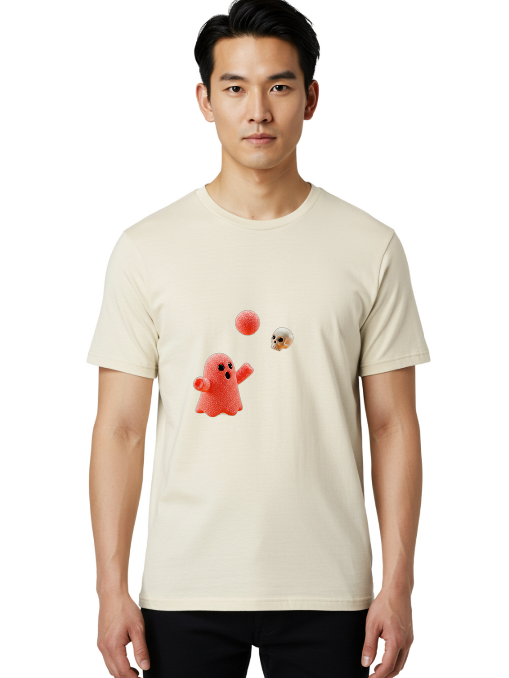 Ghost-Catching-Skull-Ball Men'S Graphic Tee, 100% Cotton, Comfortable Casual Summer Wear, Machine Washable, Vintage Camera, Old Camera, Antique Camera, Black Camera, Classic Photography, Photography Equipment, Nostalgic Device, Film Camera, Bam511