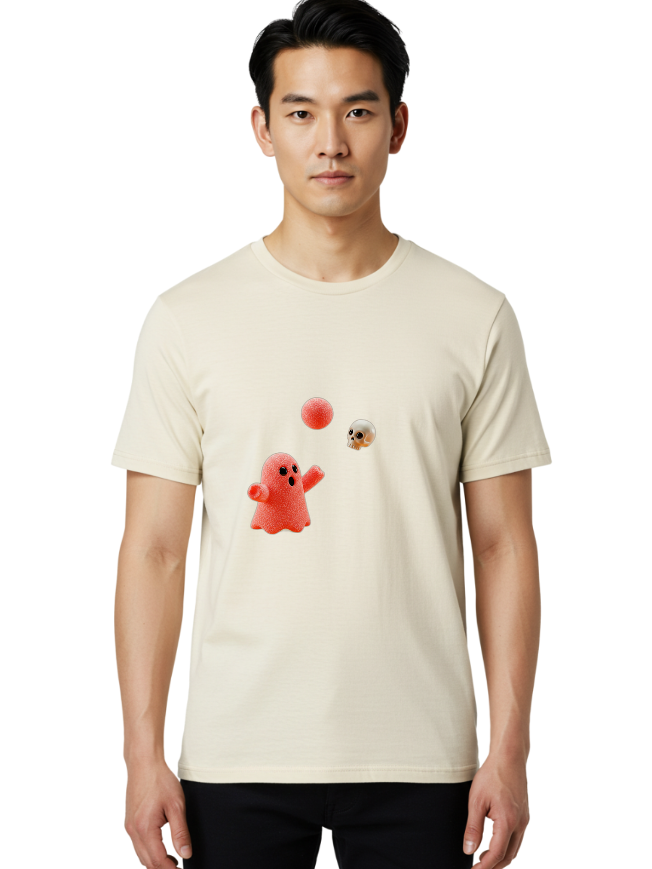 Ghost-Catching-Skull-Ball Men'S Graphic Tee, 100% Cotton, Comfortable Casual Summer Wear, Machine Washable, Vintage Camera, Old Camera, Antique Camera, Black Camera, Classic Photography, Photography Equipment, Nostalgic Device, Film Camera, Bam511