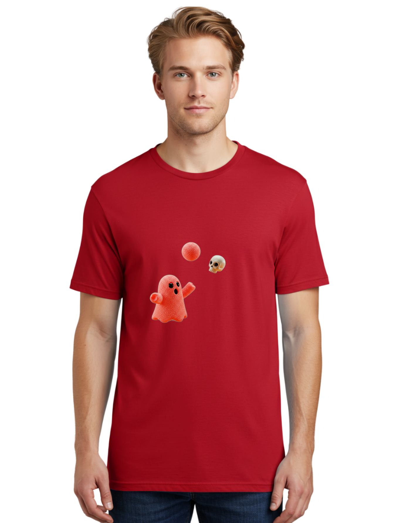 Ghost-Catching-Skull-Ball Men'S Graphic Tee, 100% Cotton, Comfortable Casual Summer Wear, Machine Washable, Vintage Camera, Old Camera, Antique Camera, Black Camera, Classic Photography, Photography Equipment, Nostalgic Device, Film Camera, Bam511