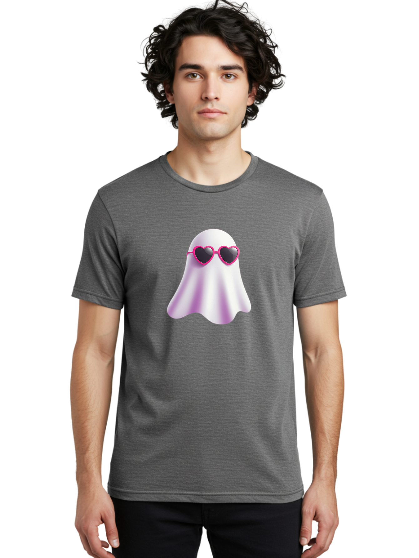 Ghost-Emoji Men'S Graphic Tee, 100% Cotton, Comfortable Casual Summer Wear, Machine Washable, Vintage Camera, Old Camera, Antique Camera, Black Camera, Classic Photography, Photography Equipment, Nostalgic Device, Film Camera, Camera Art Bam513