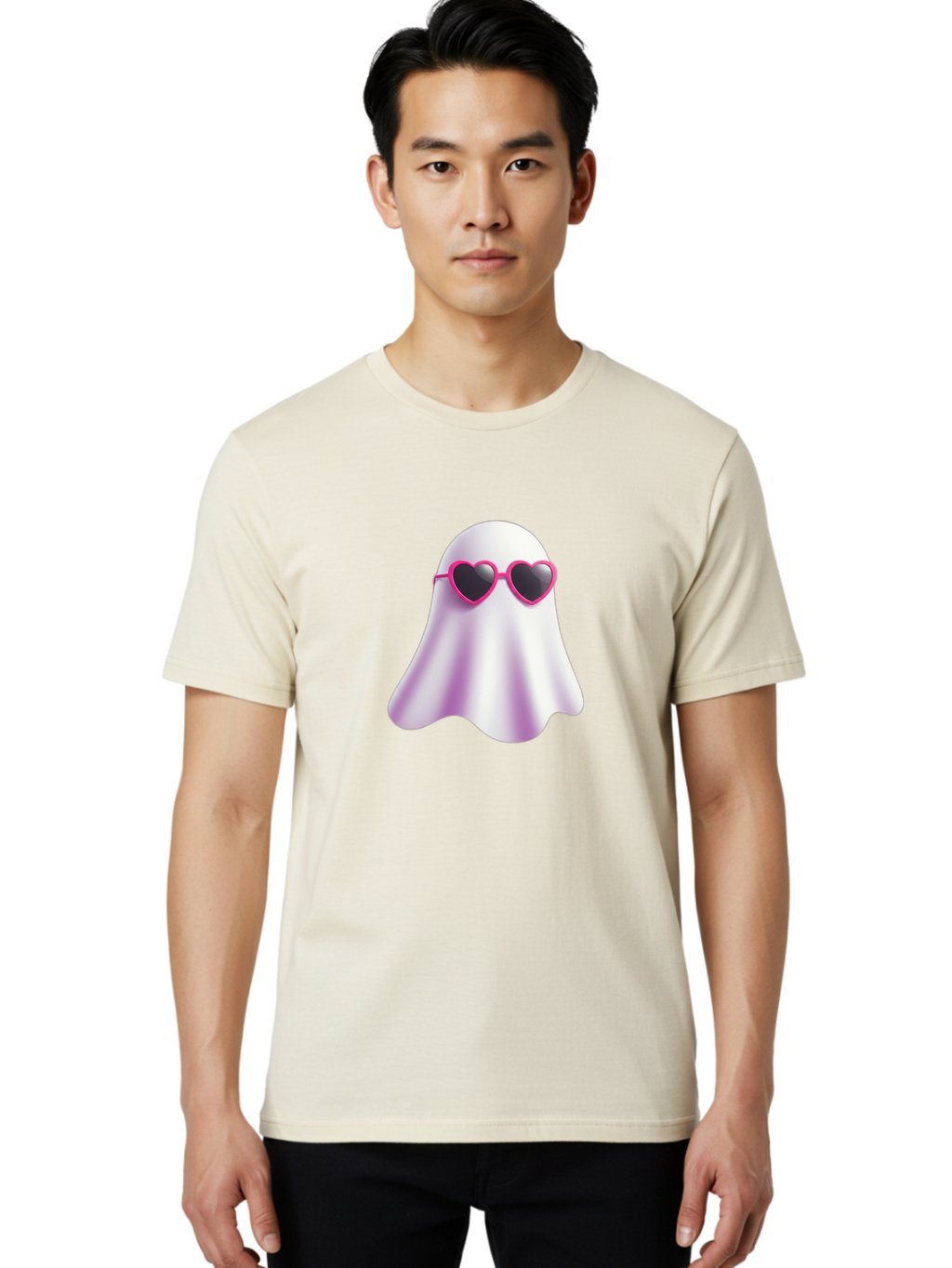 Ghost-Emoji Men'S Graphic Tee, 100% Cotton, Comfortable Casual Summer Wear, Machine Washable, Vintage Camera, Old Camera, Antique Camera, Black Camera, Classic Photography, Photography Equipment, Nostalgic Device, Film Camera, Camera Art Bam513