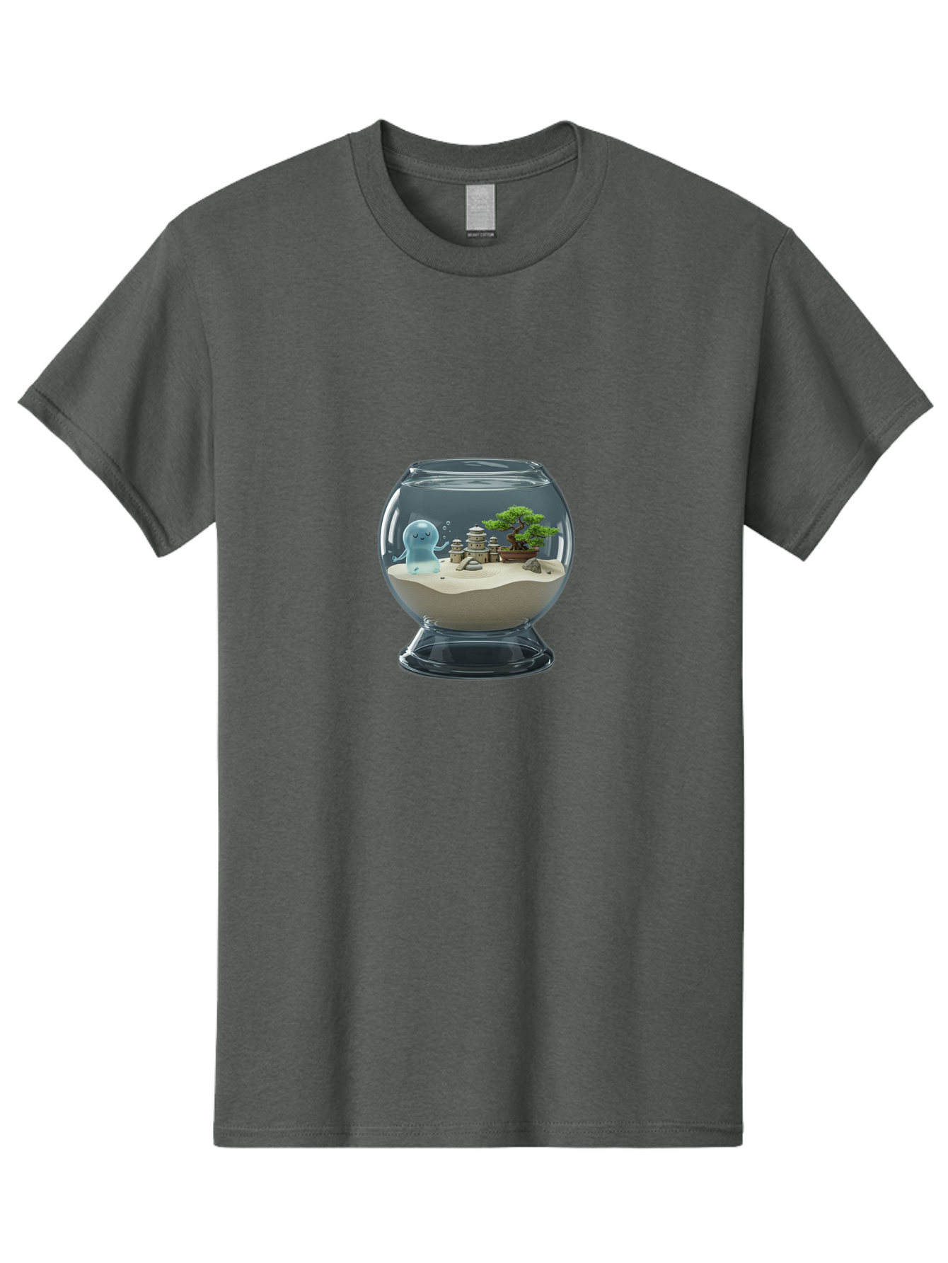 Ghost-In-Glass-Terrarium Men'S Graphic Tee, 100% Cotton, Comfortable Casual Summer Wear, Machine Washable, Vintage Camera, Old Camera, Antique Camera, Black Camera, Classic Photography, Photography Equipment, Nostalgic Device, Film Camera, Bam515