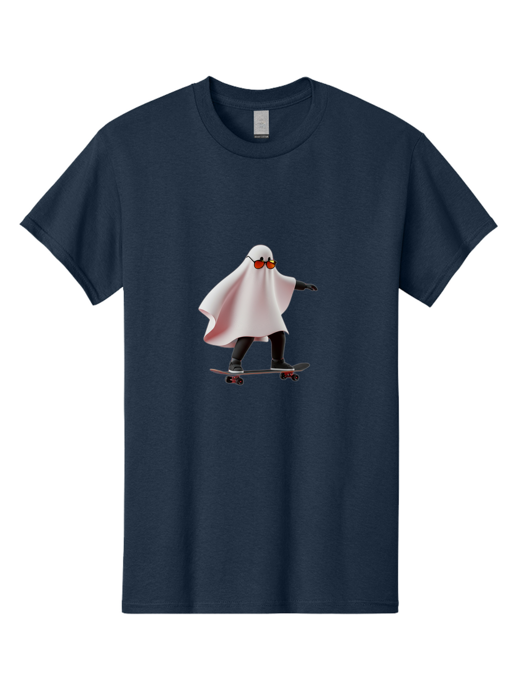 Ghost-On-Skateboard Men'S Graphic Tee, 100% Cotton, Comfortable Casual Summer Wear, Machine Washable, Vintage Camera, Old Camera, Antique Camera, Black Camera, Classic Photography, Photography Equipment, Nostalgic Device, Film Camera, Bam520