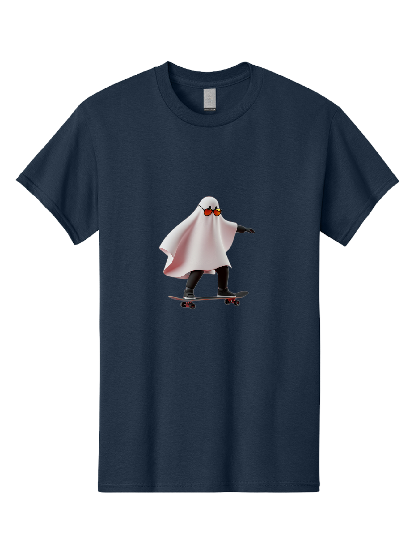 Ghost-On-Skateboard Men'S Graphic Tee, 100% Cotton, Comfortable Casual Summer Wear, Machine Washable, Vintage Camera, Old Camera, Antique Camera, Black Camera, Classic Photography, Photography Equipment, Nostalgic Device, Film Camera, Bam520